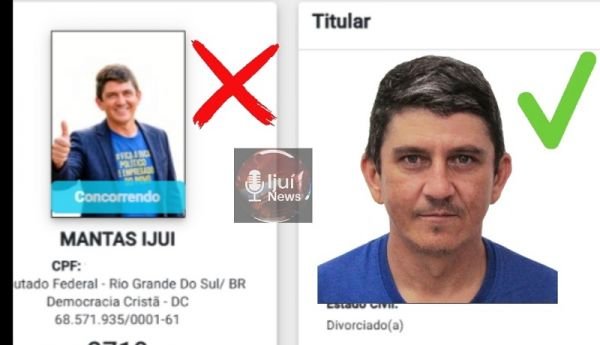 Justiça Eleitoral manda candidato a deputado federal por Ijuí trocar foto do registro